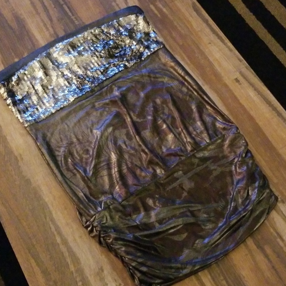 Silver Shimmer Tube Top